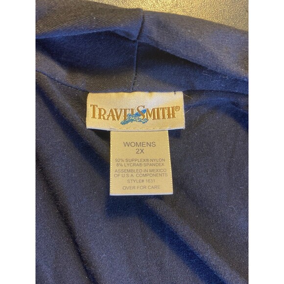 Women's Travel Stretchy Black Dress Size 2XL Wrap Style No Wrinkles LBD Classic - Picture 4 of 9